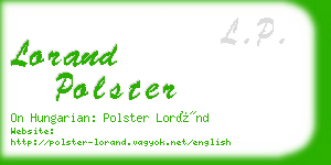 lorand polster business card